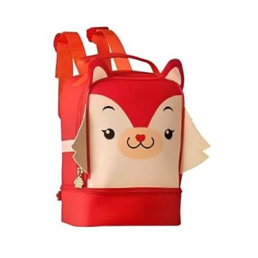 Imagem de Lancheira Térmica Raposa Raposinha C/ 2 Bolsos Térmicos Escolar/Passei
