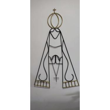 Imagem de Nossa Senhora Aparecida Decoração De Ferro - Ferro Carbono