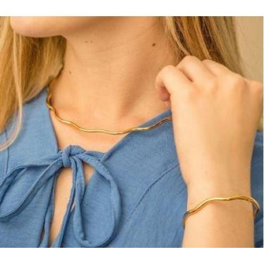 Imagem de Bracelete Criz Dourado -  A FEMININA