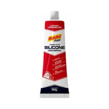 Imagem de Adesivo Vedante Silicone Vermelho 50g com Alta Resistência e Flexibilidade em Diversos Materiais Mundial Prime 50G