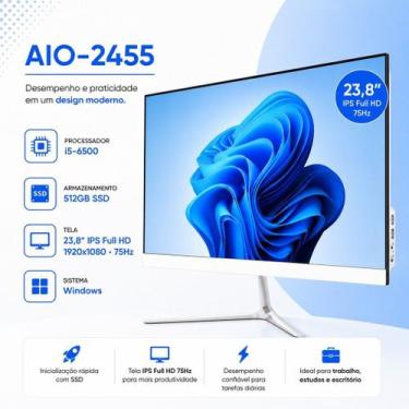 Imagem de Computador All In One Intel Core i5 SSD WiFi HDMI Tela Full HD PC Comp