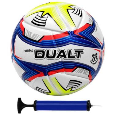 Imagem de Bola Futebol de Salão Futsal Infantil Dualt Velox Pro Sub 07 + Bomba d