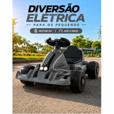 Imagem de Kart Infantil Carro Corrida Criança Luz Led Pedal Acelerador Até 30Kg 