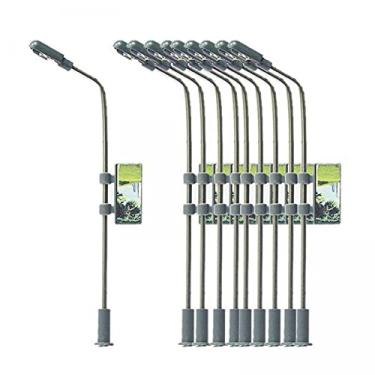 Imagem de 2x 10pcs Lâmpada Model Railway HO/TT/N Poste de lámpara LED Kit Modelo de Construção Da de Diorama Acessório