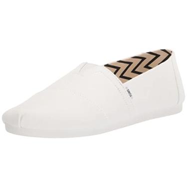 Imagem de TOMS Mocassim masculino Alpargata, Lona de algodão reciclado branca, 38