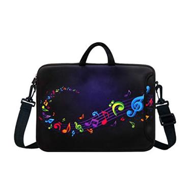 Imagem de Bolsa carteiro de 10 polegadas de neoprene para laptop, tablet, ombro, capa para laptop, 9,7 10 10,1 10,5" Netbook/Ipad Pro/Air, Musical Note, 10.5 inch tablet bag