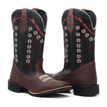 Imagem de Bota Texana Masculina Country Bico Quadrado
