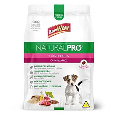 Imagem de Ração BAW WAW Natural Pro para cães filhotes sabor Carne e Arroz - 1kg