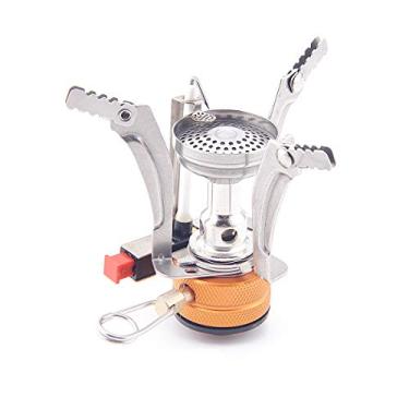 Imagem de Fogão de acampamento portátil ultraleve com ignição Piezo, perfeito para acampamento, caminhada e viagens de mochila