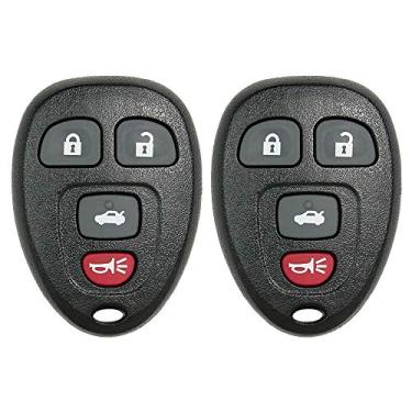 Imagem de Keyless2Go Chave de substituição para chave de carro sem chave para modelos selecionados Malibu Cobalt Lacrosse Grand Prix G5 G6 que usam controle remoto KOBGT04A 15252034 (pacote com 2)