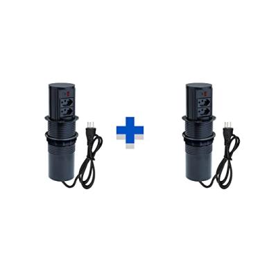 Imagem de Kit 2 Torres De Tomadas Automático 2Tom 10A 2USB 3.5 Tipo C COR:PRETO