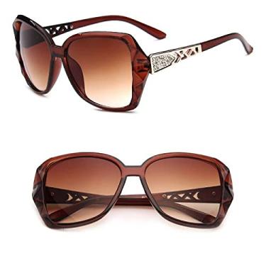 Imagem de Óculos de sol superdimensionados fashion feminino designer vintage feminino óculos de sol de plástico moldura grande espelho preto gradiente oculos, 3, z