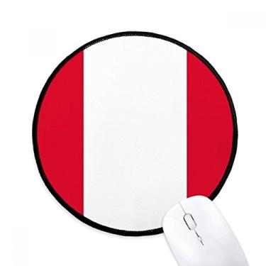 Imagem de DIYthinker Tapete de mouse com bandeira nacional do Peru América do Sul para mesa de escritório tapete redondo para computador