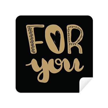 Imagem de Limpador de tela de pano de limpeza de escrita à mão para você Gold Quote 2 peças