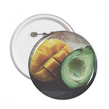Imagem de Broche redondo com estampa de abacate de frutas tropicais, 5 peças