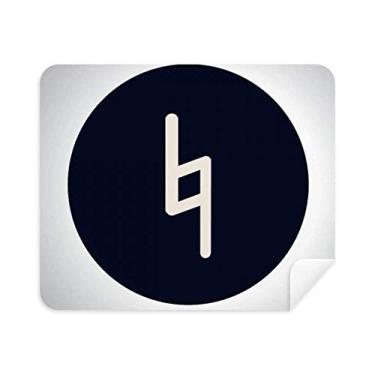 Imagem de DIYthinker Limpador de tela White Music Flat Signature Black Pano de limpeza 2 peças Tecido de camurça