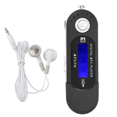 Imagem de Mp3, Música Portátil Mp3 Usb Player Usb Sony Mp 3 Rádio Despertador Bluetooth Cartão de Memória de Voz Prateado Oth Cd Player Com Tela Lcd Rádio Fm (Preto)