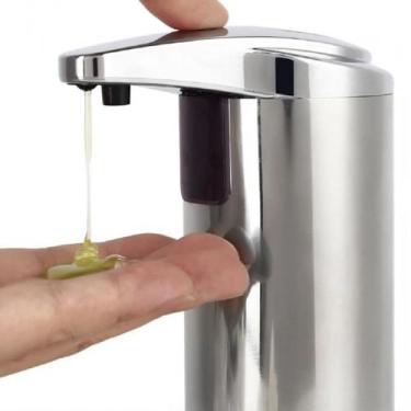 Imagem de Dispenser Saboneteira Automático Inox Álcool E Sabão Líquido - Clube