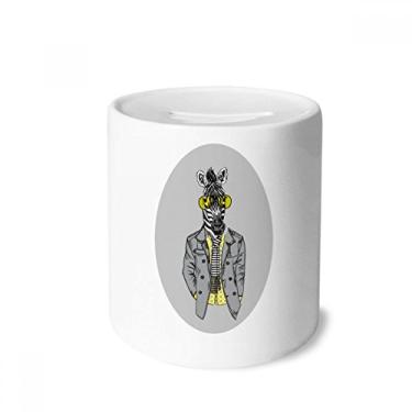 Imagem de DIYthinker Copos amarelos Pinto Cinza Animal Dinheiro Caixa Cerâmica Porta-Moedas Presente Porquinho