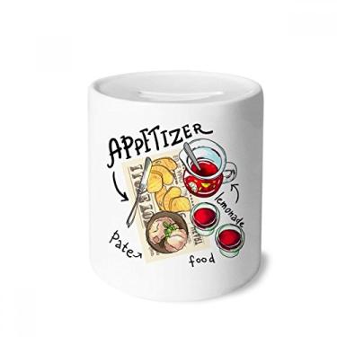 Imagem de DIYthinker Appetizer Lemonada Bife França Dinheiro Caixa de Cerâmica Porta-Moedas Presente