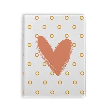 Imagem de Caderno de arte abstrata em forma de coração, capa de goma para diário