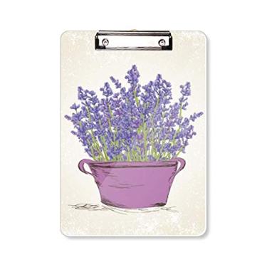 Imagem de Prancheta de plantas de lavanda roxa A4