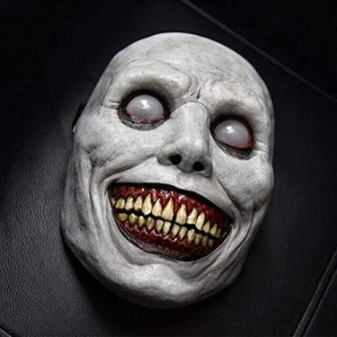 Imagem de Máscaras assustadoras de Dia das Bruxas para adultos, demônios sorridentes, fantasia de Halloween assustadora adereços de festa, acessórios de cosplay de zumbi