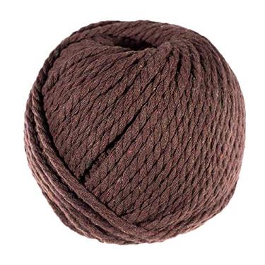 Imagem de Corda de algodão de macramê natural Craft County – Comprimento de 50 metros (Marrom, 4 mm)
