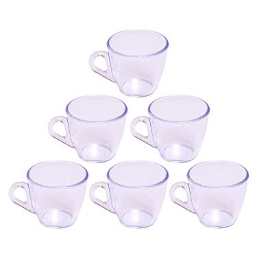 Imagem de Kit 6 Xicaras em Acrílico Cristal de Café - Chá Decor - Cristal