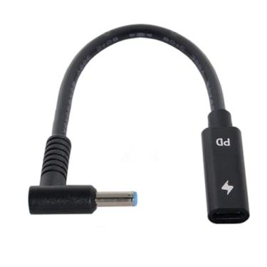 Imagem de CY tipo C USB-C fêmea entrada para DC 4,53,0 mm cabo adequado para laptop HP