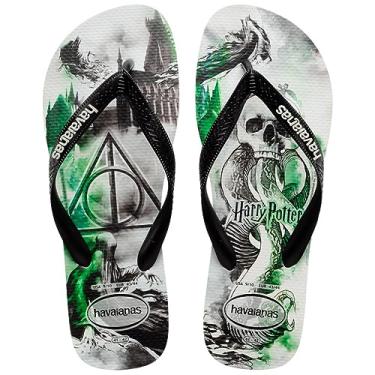 Imagem de Chinelo Branco/Preto Harry Potter Havaianas Adult Licenses n° 37/38