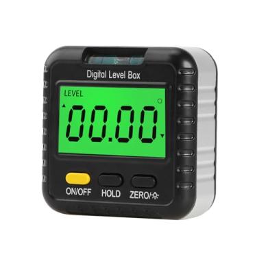 Imagem de Medidor localizador de ângulo digital 360 graus Mini transferidor digital inclinômetro Cubo de ângulo magnético Caa de nível eletrônico com display LCD e bolha horizontal para construção Reparação