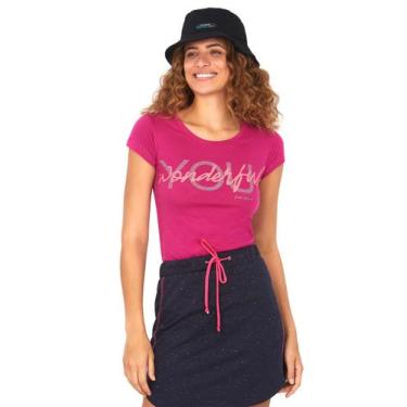 Imagem de Camiseta Feminina Malha Collection Wonderful Polo Wear Rosa Escuro