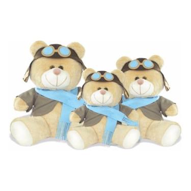 Imagem de Kit Urso Ursinho Para Nicho Pelucia Aviador - Piloto