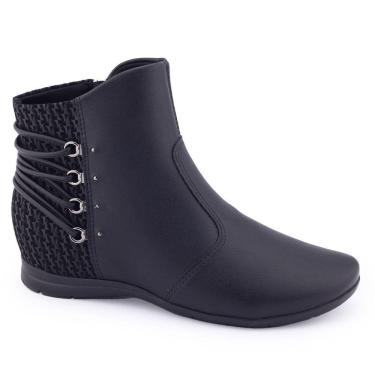 Imagem de Bota Feminina Comfortflex 22-91303 baixa rasteira ziper