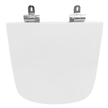 Imagem de Assento Sanitário Poliéster para Louça Durastyle duravit Slow Close Cromado Branco