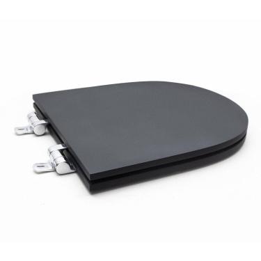 Imagem de Assento Sanitário Poliéster para Louça Link/carrara/belle Époque deca Slow Close Cromado Ébano Fosco