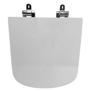 Imagem de Assento Sanitário Poliéster para Louça Dama Senso roca Slow Close Cromado Branco