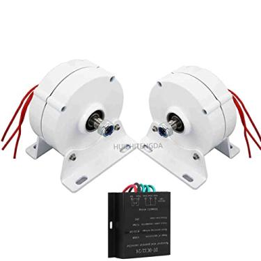 Imagem de HUIZHITENGDA Generador de ímã permanente sem engrenagem de 12000w, alternador trifásico sem engrenagem em casa 110V/220V, gerador de ímã permanente permanente de baixa velocidade (12V),12v