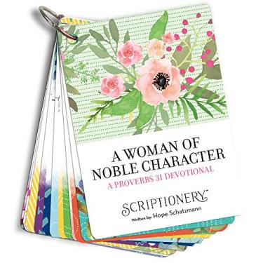 Imagem de Proverbs 31 Woman Bible Study Scripture Card Devotional - A Woman of Noble Character - Becoming The Woman God Wants Me to Be - Scripture Memory Bible Verse Cards