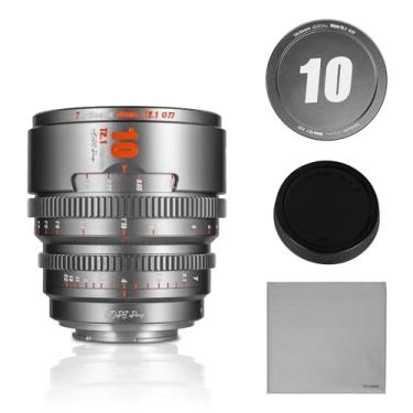Imagem de 7artisans Lente de 10 mm T2.1 Cine S35 armação compatível com Sony E-Mount (moldura C), para Sony A6500/A6600/A6700/FX30/ZVE-10 (cinza titânio)
