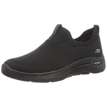 Imagem de Skechers Tênis feminino Go Walk Arch Fit-Iconic, Preto/preto, 7