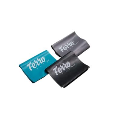 Imagem de Kit Faixa Elástica Ferro Fit - com 3 Intensidades: Leve, Média, Pesada Faixa Academia Treino em Casa Pilates Alongamento Mobilidade Yoga Crossfit Funcional Marca Ferrofit