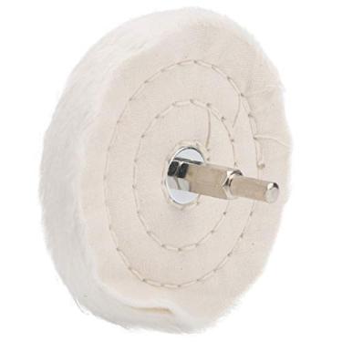 Imagem de Roda de Polimento de Pano Branco Algodão Puro Roda de Polimento de Pano Branco Ferramentas de Moagem de Superfície Com Alça, Polidor Elétrico e Almofadas de Buffer (Tipo plano