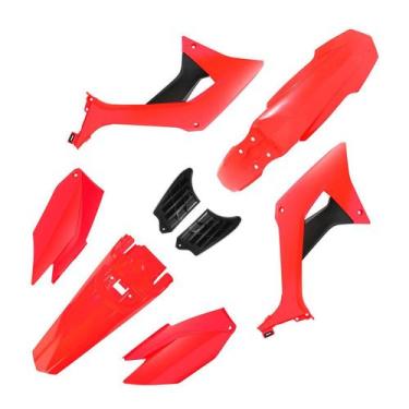 Imagem de Kit Carenagem Plástico Biker Crf 250f Evo, Vermelho / Vermelho