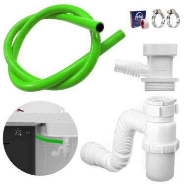 Imagem de Adaptador Máquina De Lavar Louça + Mangueira + Sifão Copo - Astra