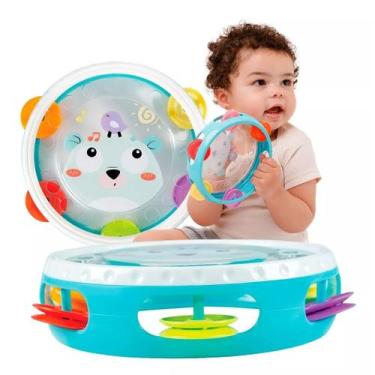 Imagem de Brinquedo Infantil Musical Meu Primeiro Pandeiro 13607 Buba, Azul