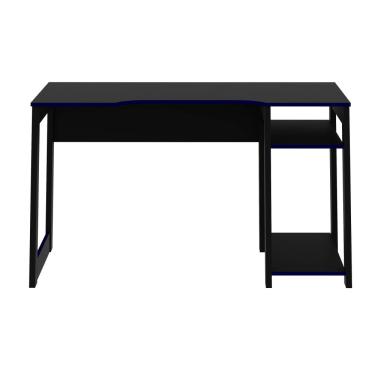 Imagem de Mesa Gamer 136cm com 2 Prateleiras e Porta cpu ME4152 Preto/Azul Tecnomobili