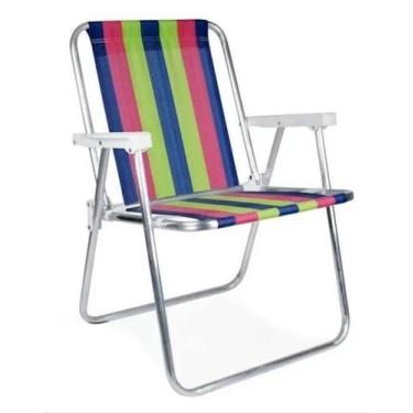 Imagem de Cadeira de praia e piscina alta em aluminio cores variadas - Mor