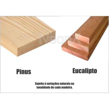 Imagem de Ripa Régua Tábua Parquet de Madeira 7x2x100 cm Dúzia NeonX, Eucalipto